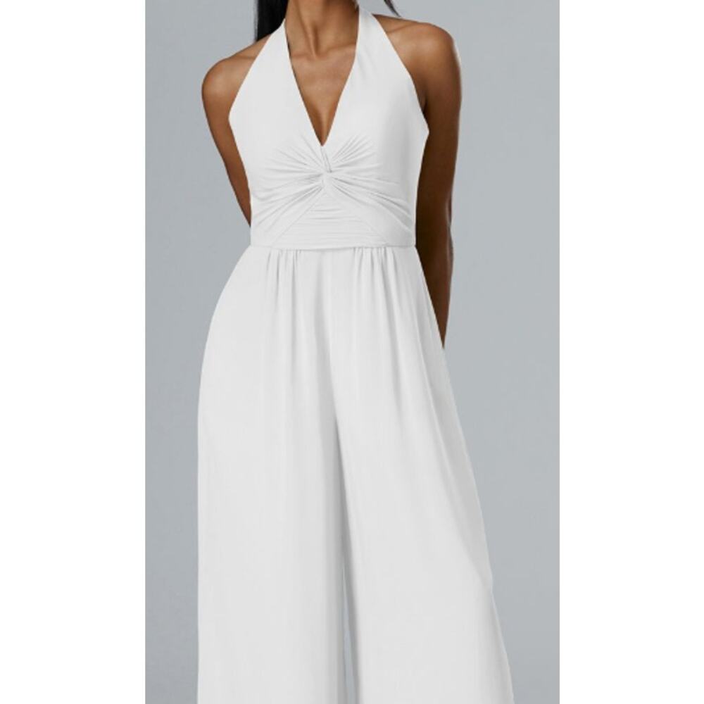 Elegant White Halter Jumpsuit